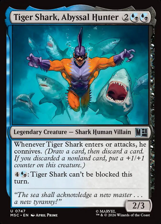 MTG Card Title: Tiger Shark, Abyssal Hunter MSC/747