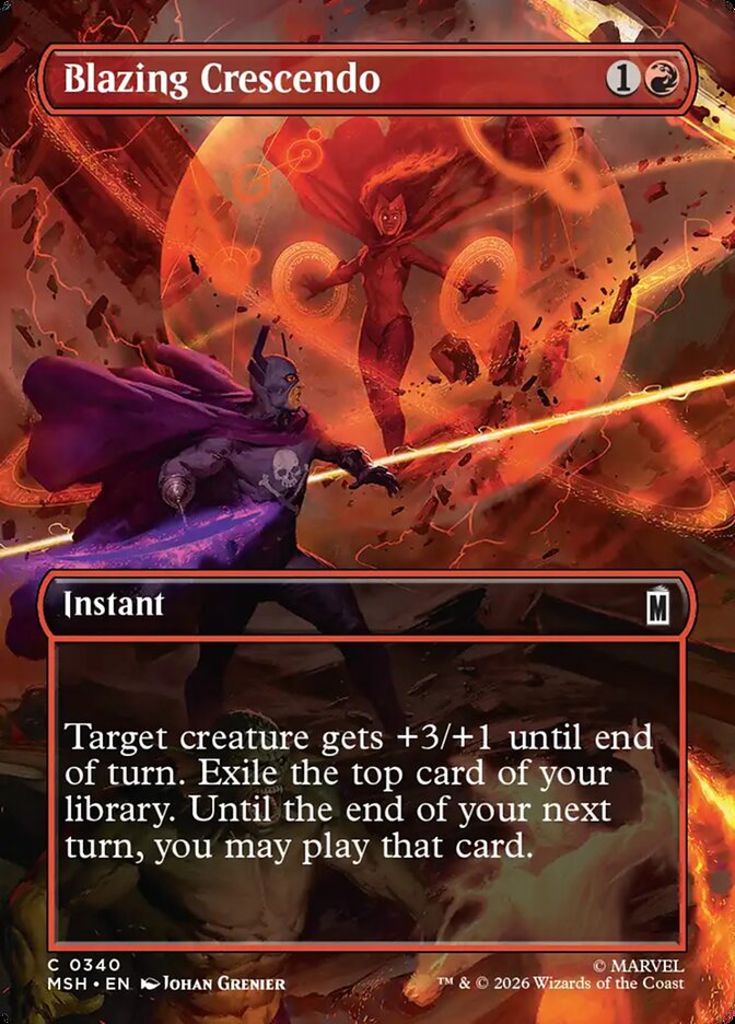 MTG Card Title: Blazing Crescendo MSH/340