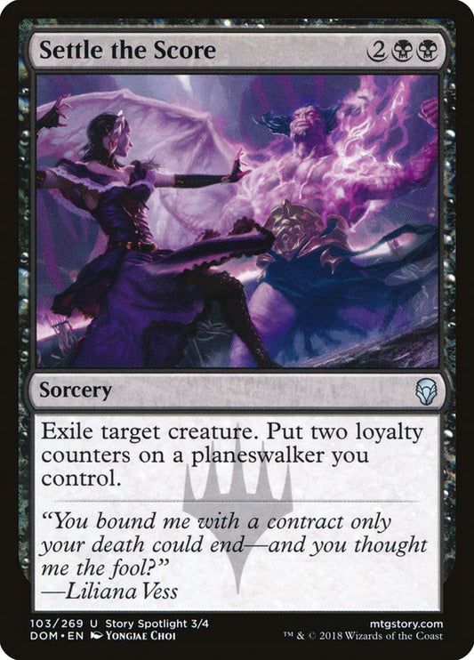 MTG Card Title: Settle the Score DOM/103