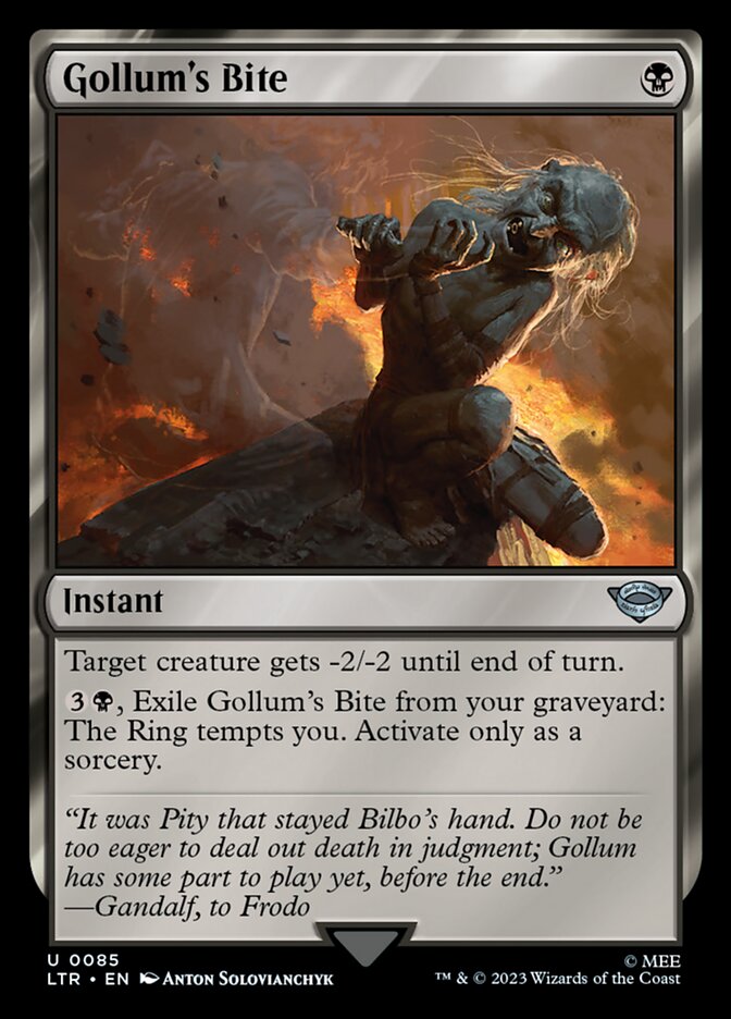 MTG Card Title: Gollum's Bite LTR/85