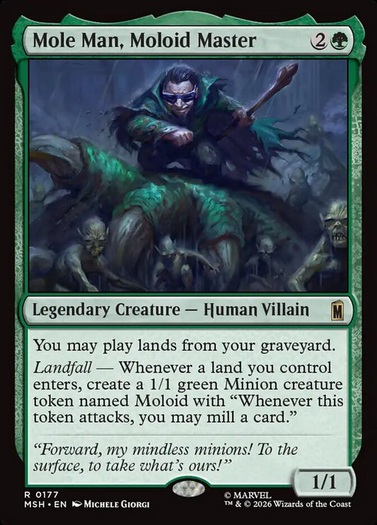 MTG Card Title: Mole Man, Moloid Master MSH/177