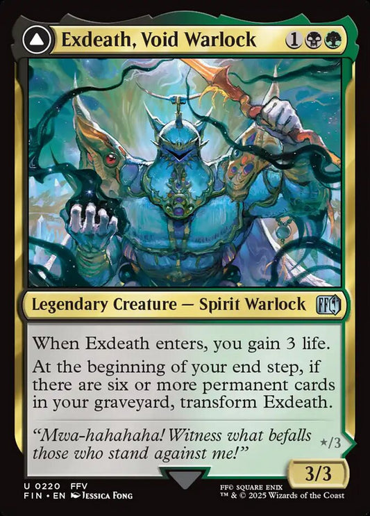 MTG Card Title: Exdeath, Void Warlock // Neo Exdeath, Dimension's End FIN/220