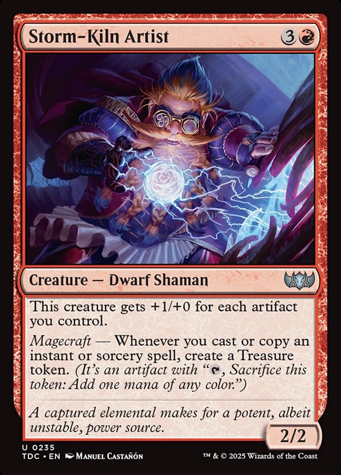 MTG Card Title: Storm-Kiln Artist TDC/235