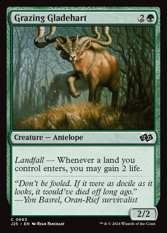 MTG Card Title: Grazing Gladehart J25/665