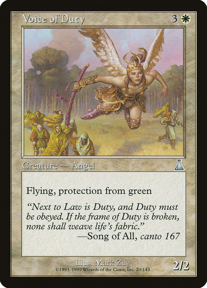 MTG Card Title: Voice of Duty UDS/23