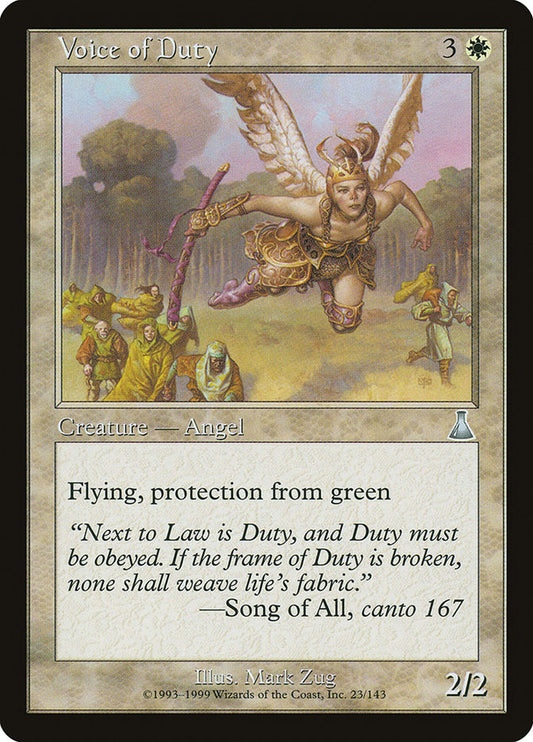 MTG Card Title: Voice of Duty UDS/23
