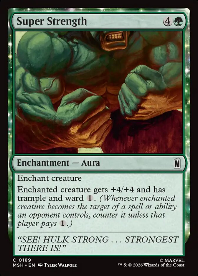 MTG Card Title: Super Strength MSH/189