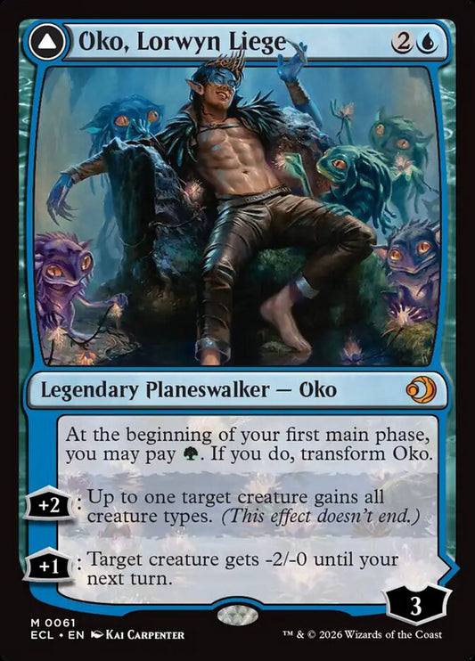 MTG Card Title: Oko, Lorwyn Liege // Oko, Shadowmoor Scion ECL/61