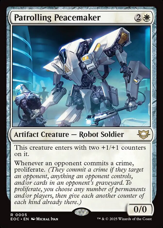 MTG Card Title: Patrolling Peacemaker EOC/5