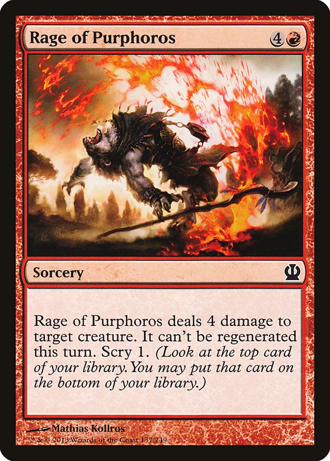 MTG Card Title: Rage of Purphoros THS/137