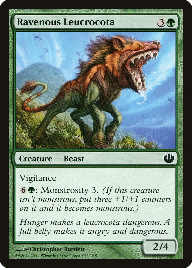 MTG Card Title: Ravenous Leucrocota JOU/136