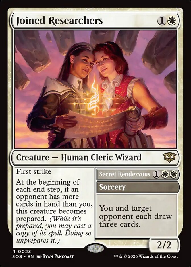MTG Card Title: Joined Researchers // Secret Rendezvous SOS/23