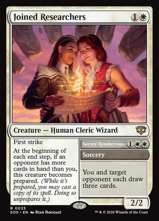 MTG Card Title: Joined Researchers // Secret Rendezvous SOS/23
