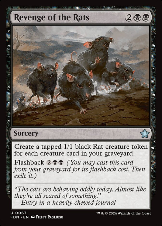 MTG Card Title: Revenge of the Rats FDN/67