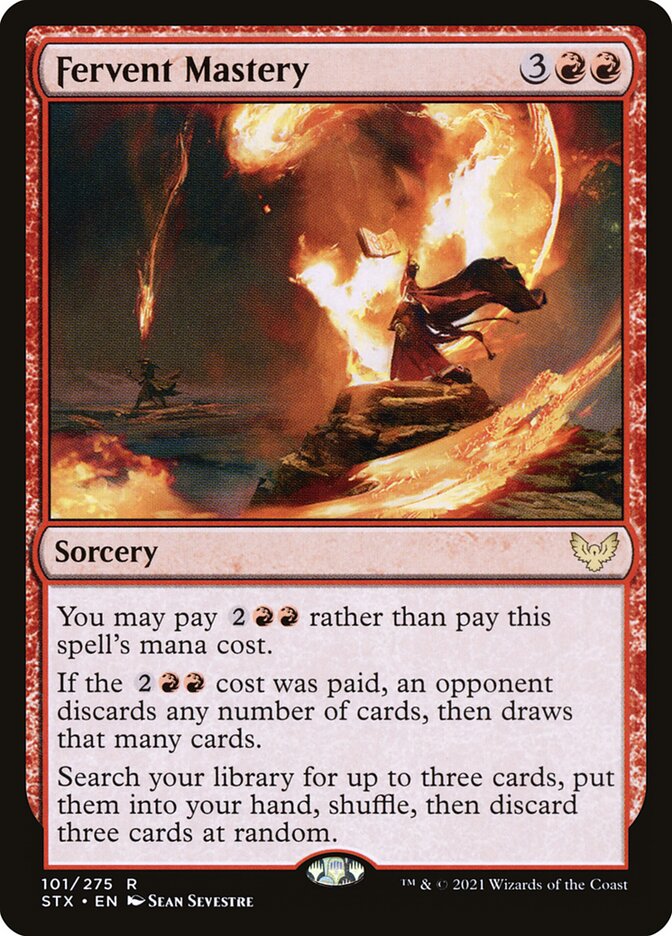 MTG Card Title: Fervent Mastery STX/101
