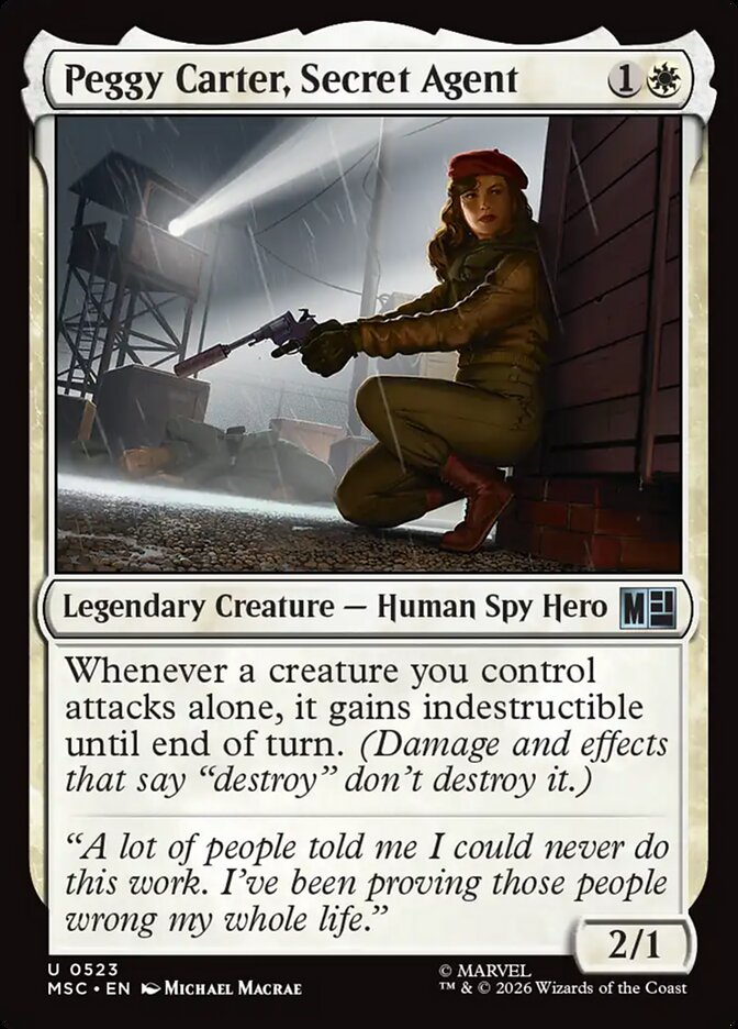 MTG Card Title: Peggy Carter, Secret Agent MSC/523