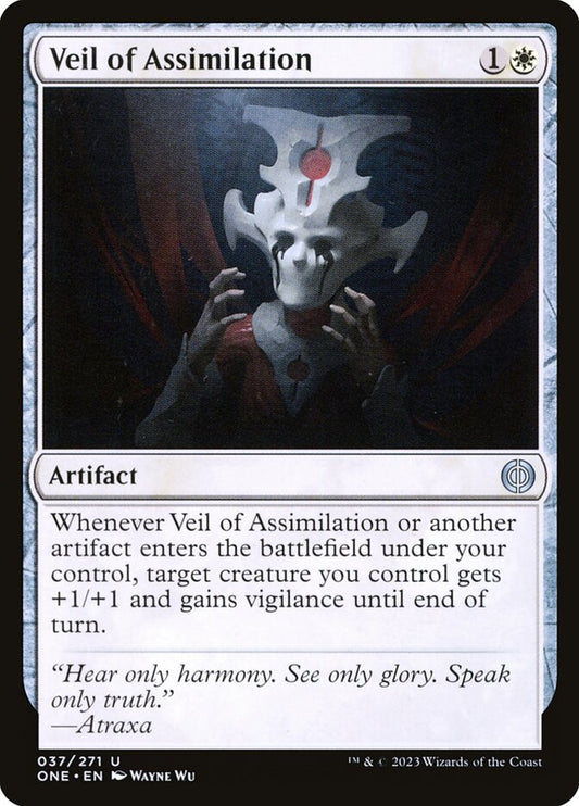 MTG Card Title: Veil of Assimilation ONE/37