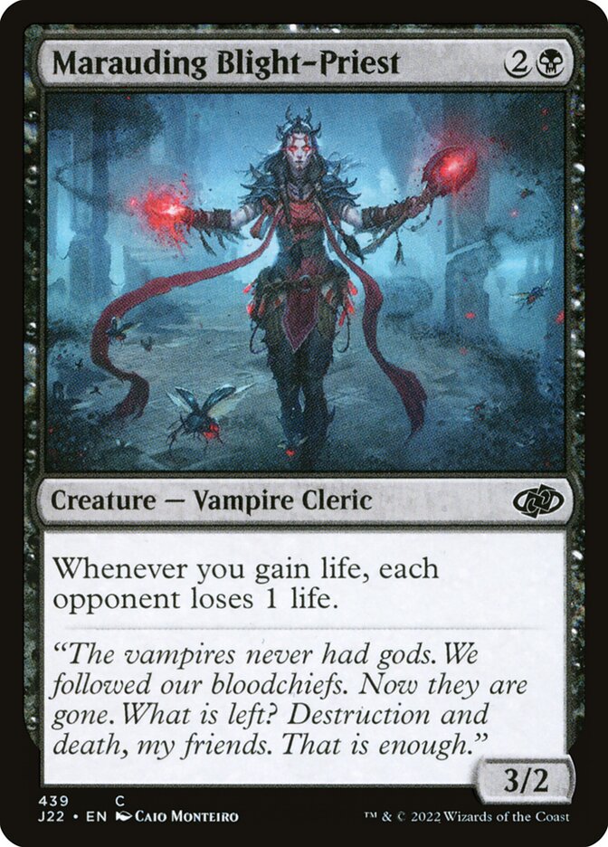 MTG Card Title: Marauding Blight-Priest J22/439
