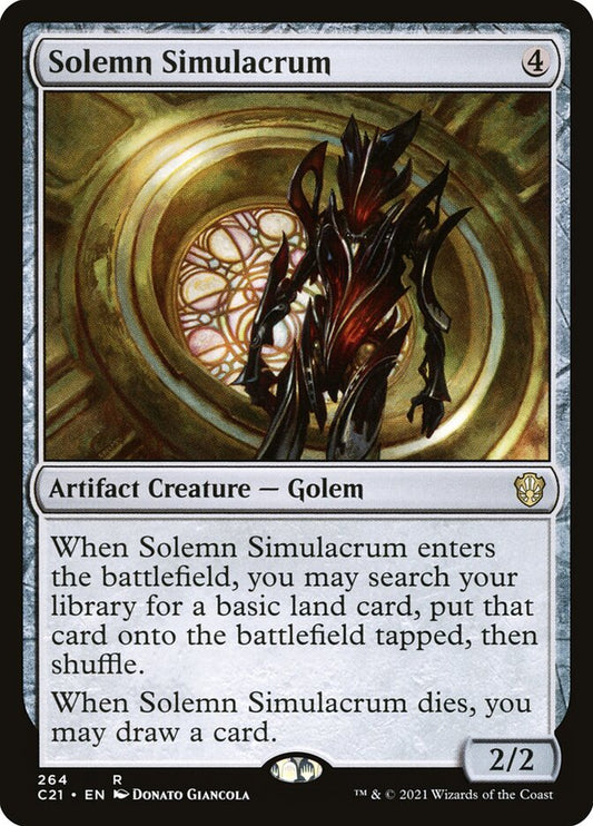 MTG Card Title: Solemn Simulacrum C21/264