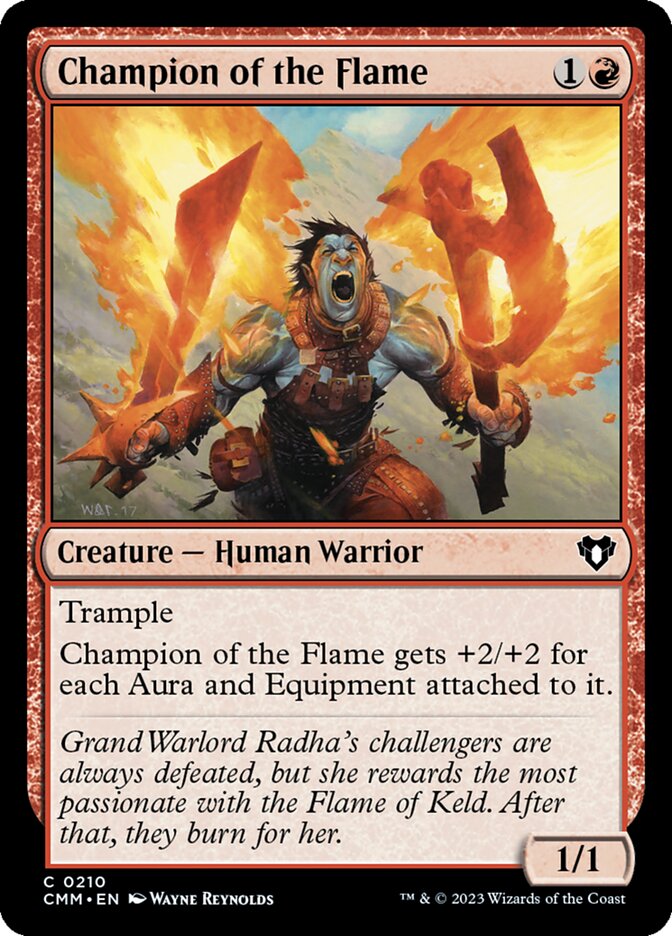 MTG Card Title: Champion of the Flame CMM/210