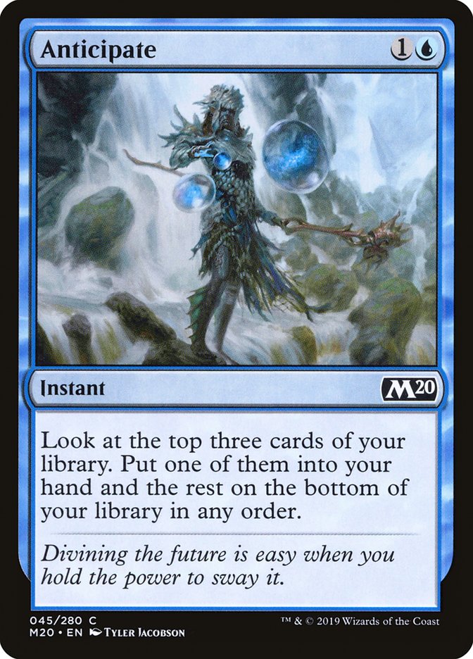 MTG Card Title: Anticipate M20/45