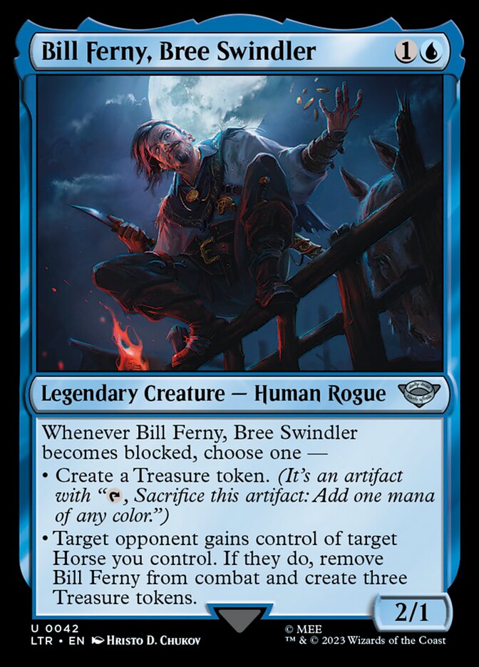 MTG Card Title: Bill Ferny, Bree Swindler LTR/42