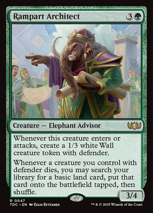 MTG Card Title: Rampart Architect TDC/47