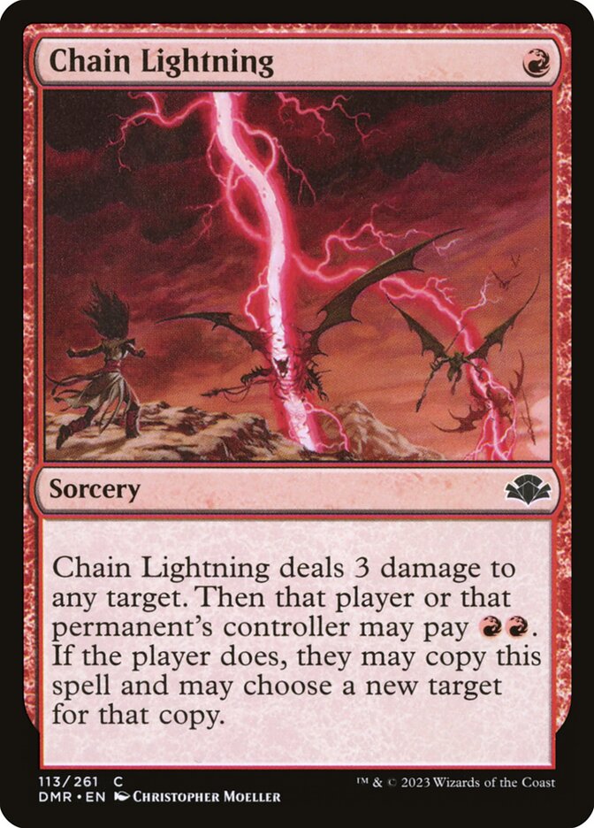 MTG Card Title: Chain Lightning DMR/113