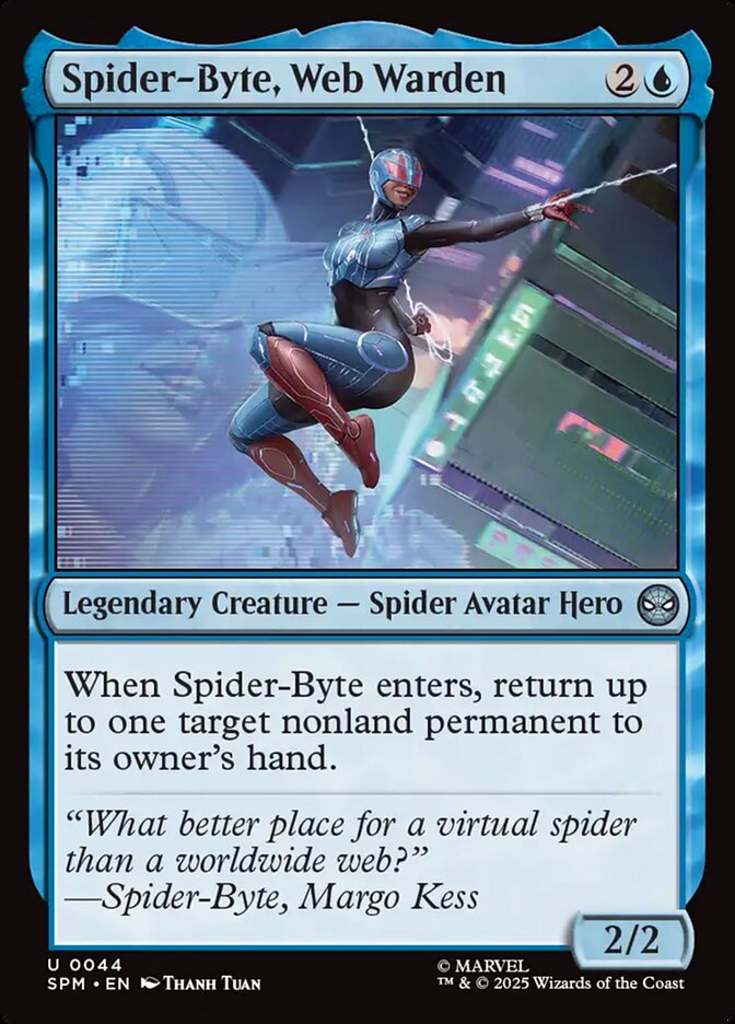 MTG Card Title: Spider-Byte, Web Warden SPM/44