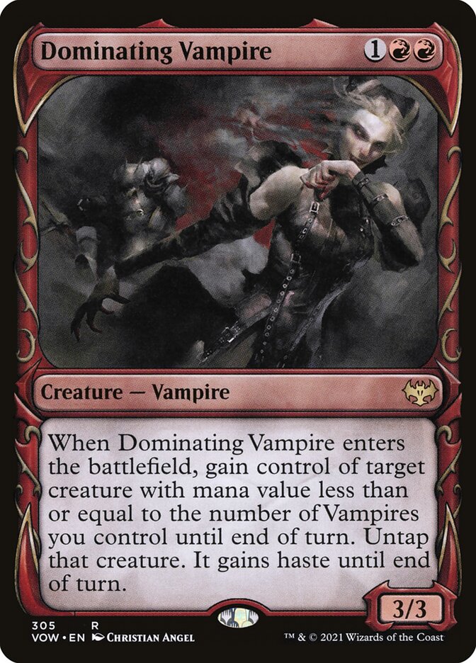 MTG Card Title: Dominating Vampire VOW/305