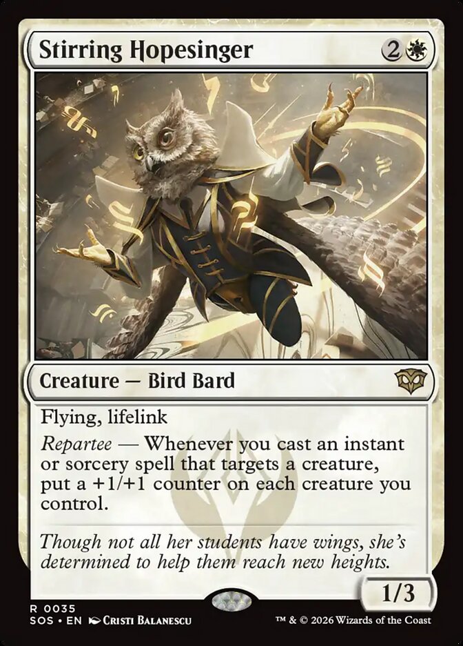 MTG Card Title: Stirring Hopesinger SOS/35