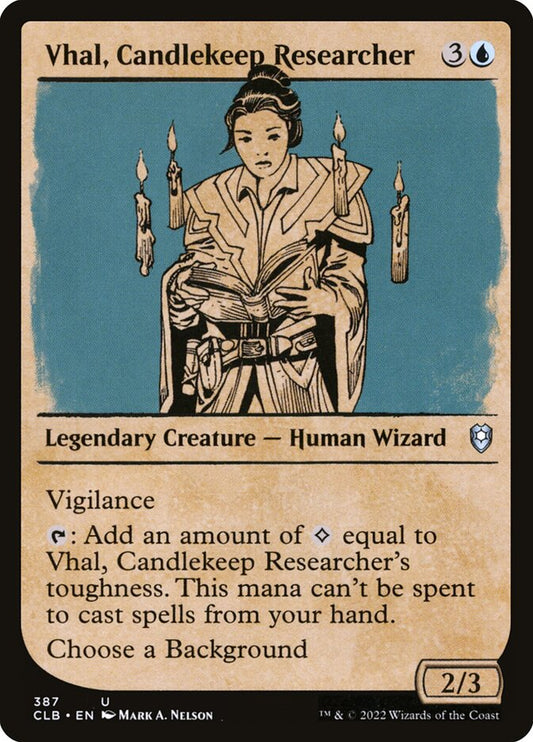 MTG Card Title: Vhal, Candlekeep Researcher CLB/387