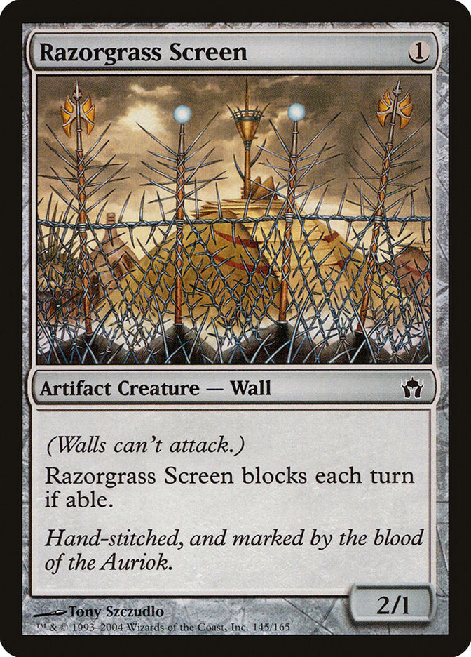 MTG Card Title: Razorgrass Screen 5DN/145