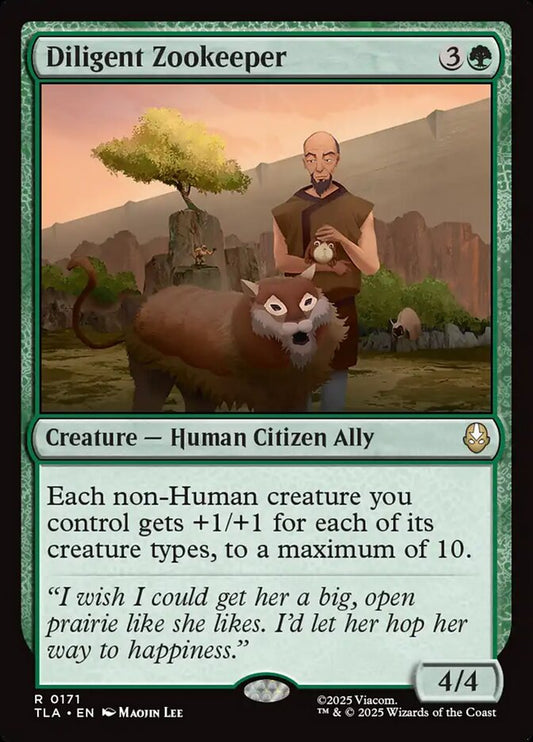 MTG Card Title: Diligent Zookeeper TLA/171