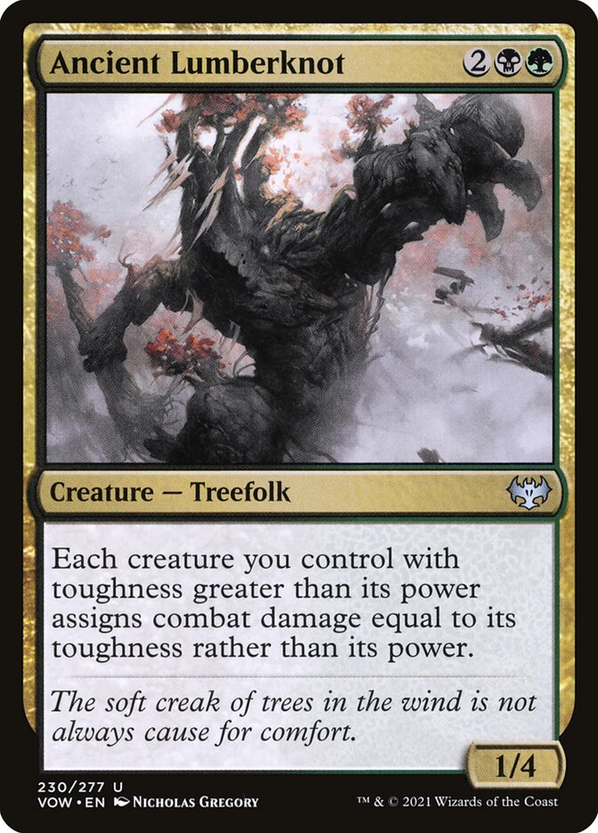 MTG Card Title: Ancient Lumberknot VOW/230