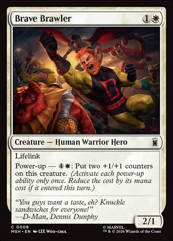 MTG Card Title: Brave Brawler MSH/8