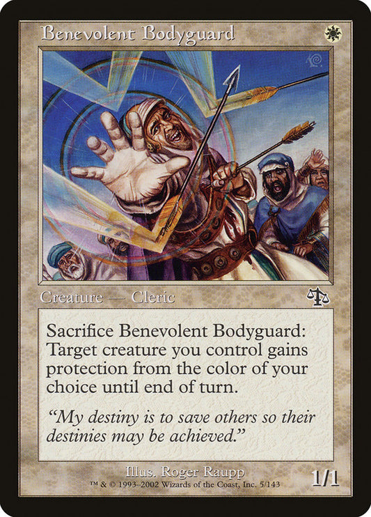 MTG Card Title: Benevolent Bodyguard JUD/5