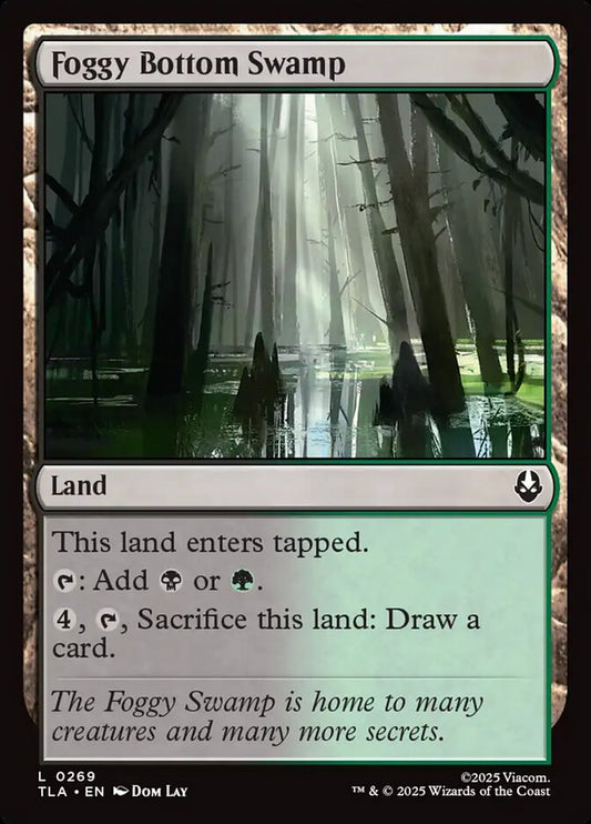 MTG Card Title: Foggy Bottom Swamp TLA/269