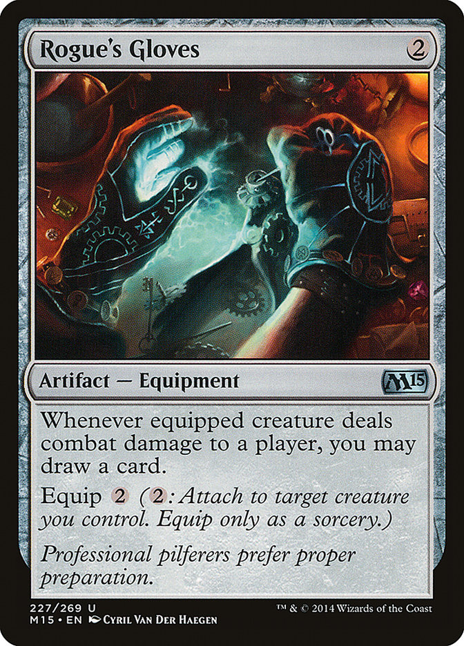 MTG Card Title: Rogue's Gloves M15/227