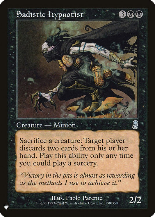 MTG Card Title: Sadistic Hypnotist PLST/ODY-159