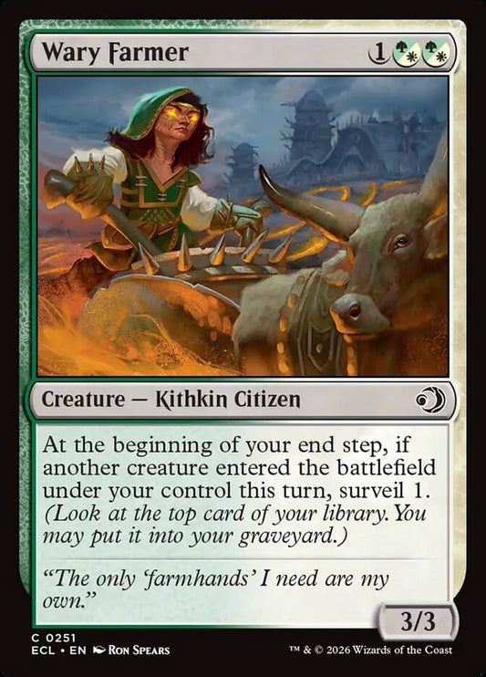MTG Card Title: Wary Farmer ECL/251
