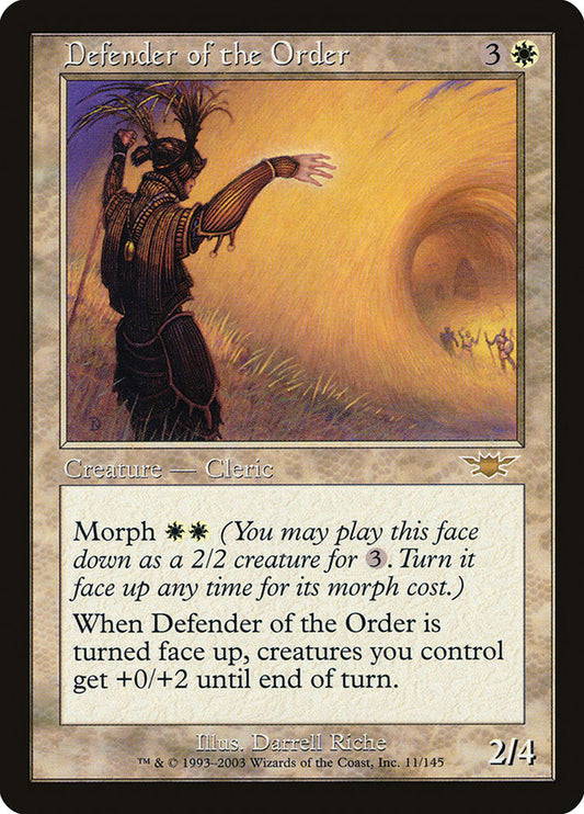 MTG Card Title: Defender of the Order LGN/11