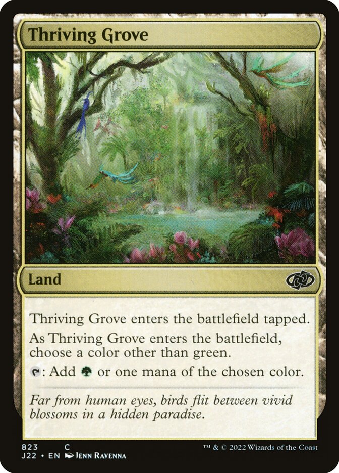 MTG Card Title: Thriving Grove J22/823