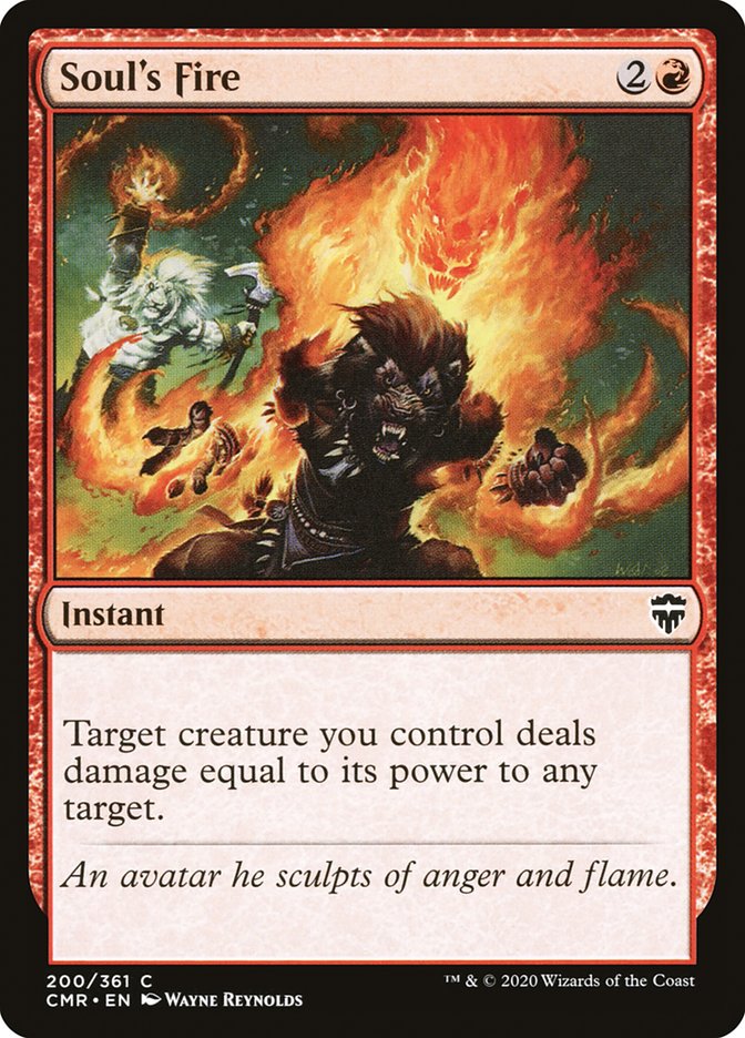 MTG Card Title: Soul's Fire CMR/200
