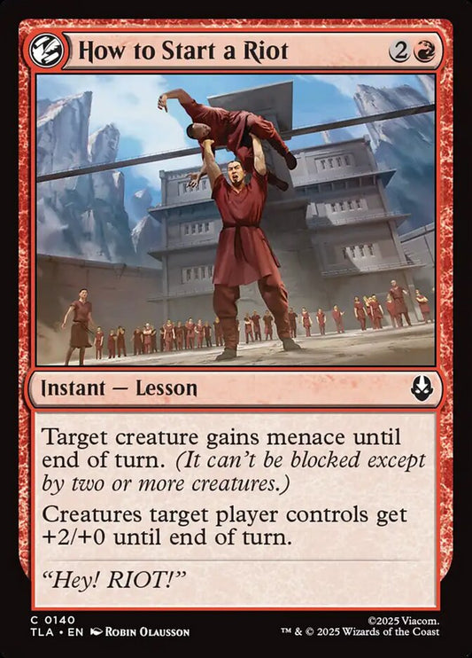 MTG Card Title: How to Start a Riot TLA/140