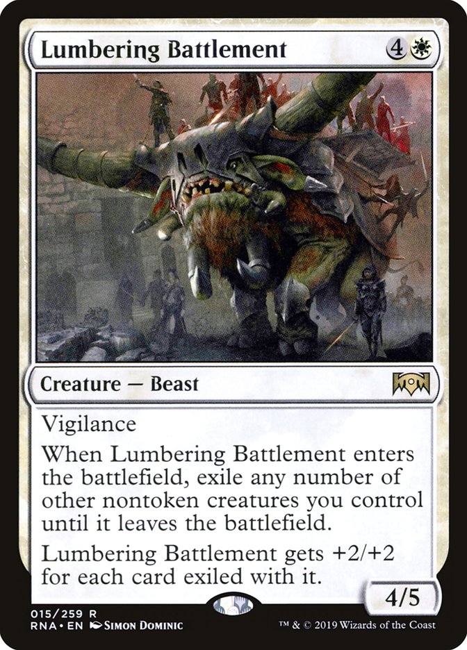 MTG Card Title: Lumbering Battlement RNA/15