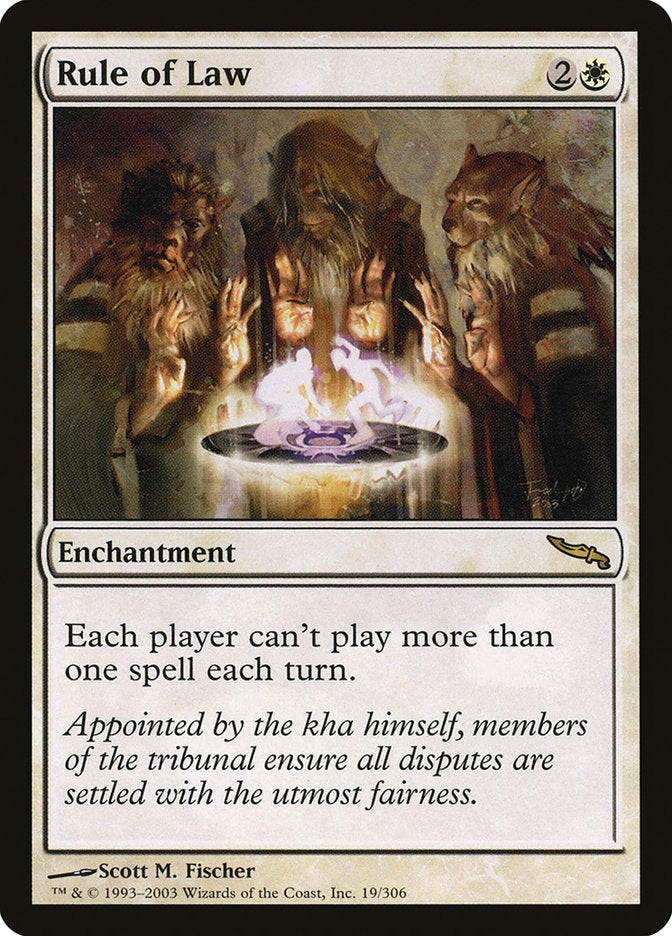 MTG Card Title: Rule of Law MRD/19