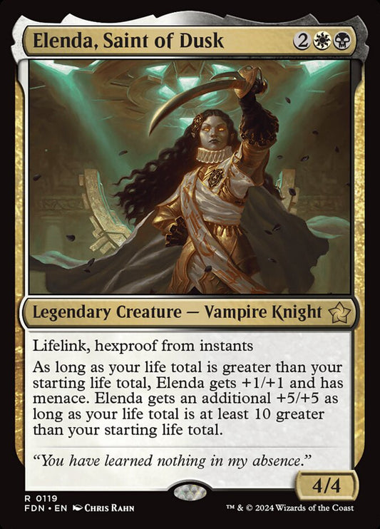 MTG Card Title: Elenda, Saint of Dusk FDN/119