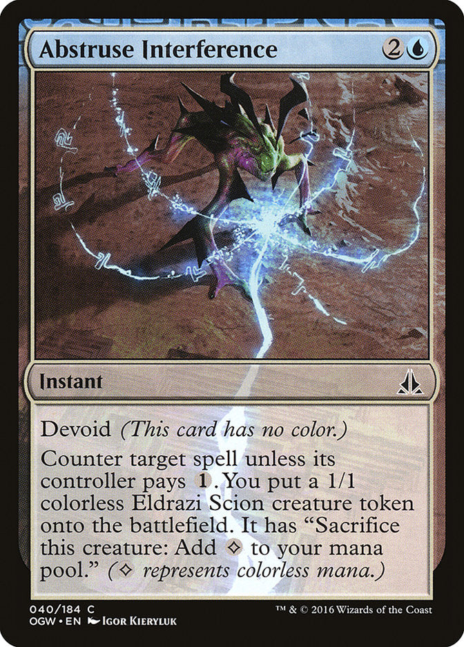 MTG Card Title: Abstruse Interference OGW/40