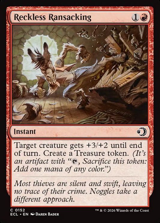 MTG Card Title: Reckless Ransacking ECL/152
